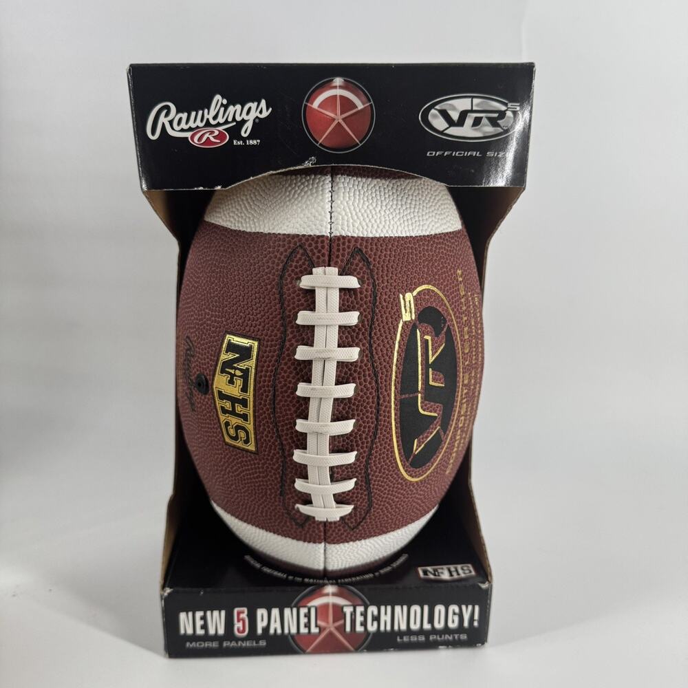 Rawlings VR5 Official Size 5 panel Football Leather NFHS High School NEW